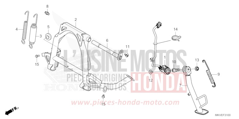 STAND for Forza 750 MAT WARM ASH METALLIC (YR386) from 2025